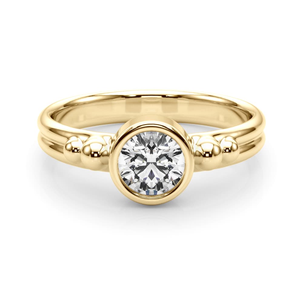 Bezel Set Fashion Ring (1/2 ct. tw.), On hand view in yellow gold