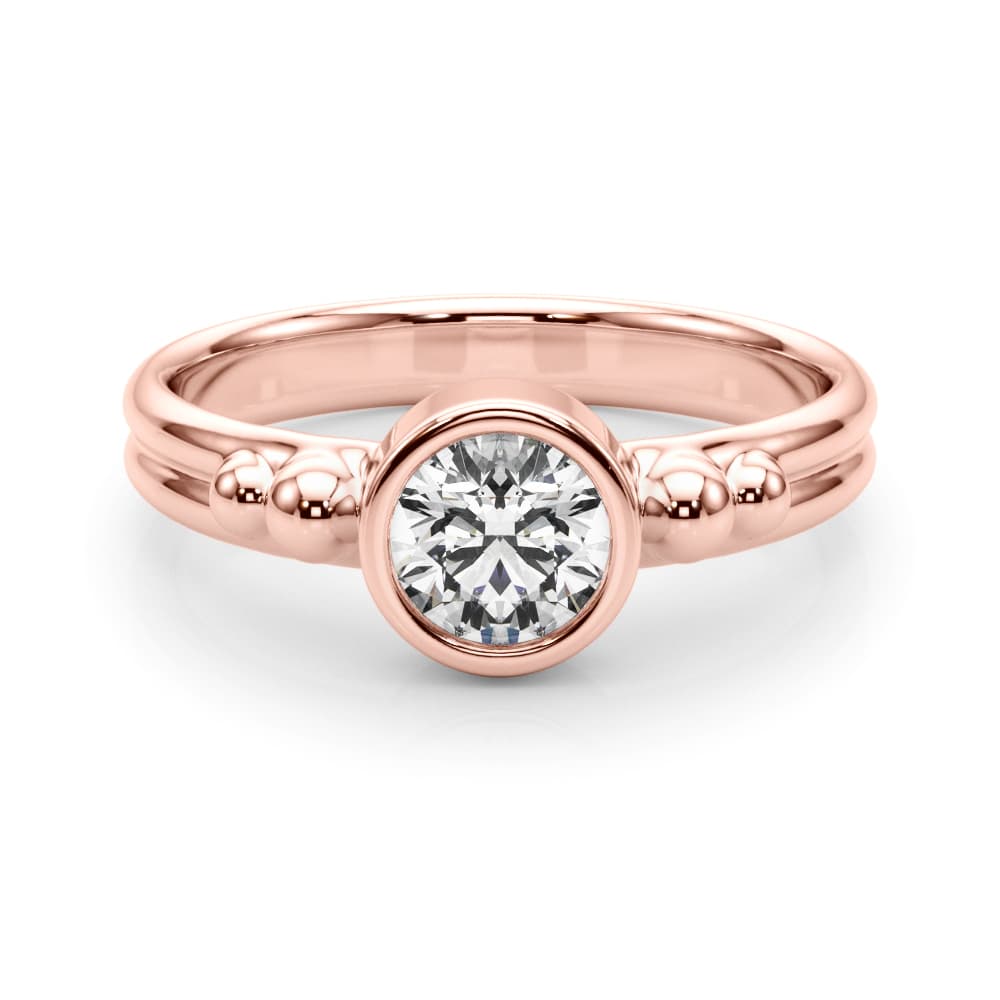 Bezel Set Fashion Ring (1/2 ct. tw.), On hand view in rose gold