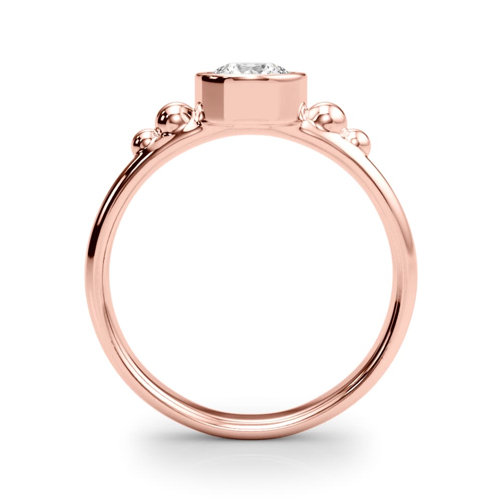 Bezel Set Fashion Ring (1/2 ct. tw.), Side view in rose gold