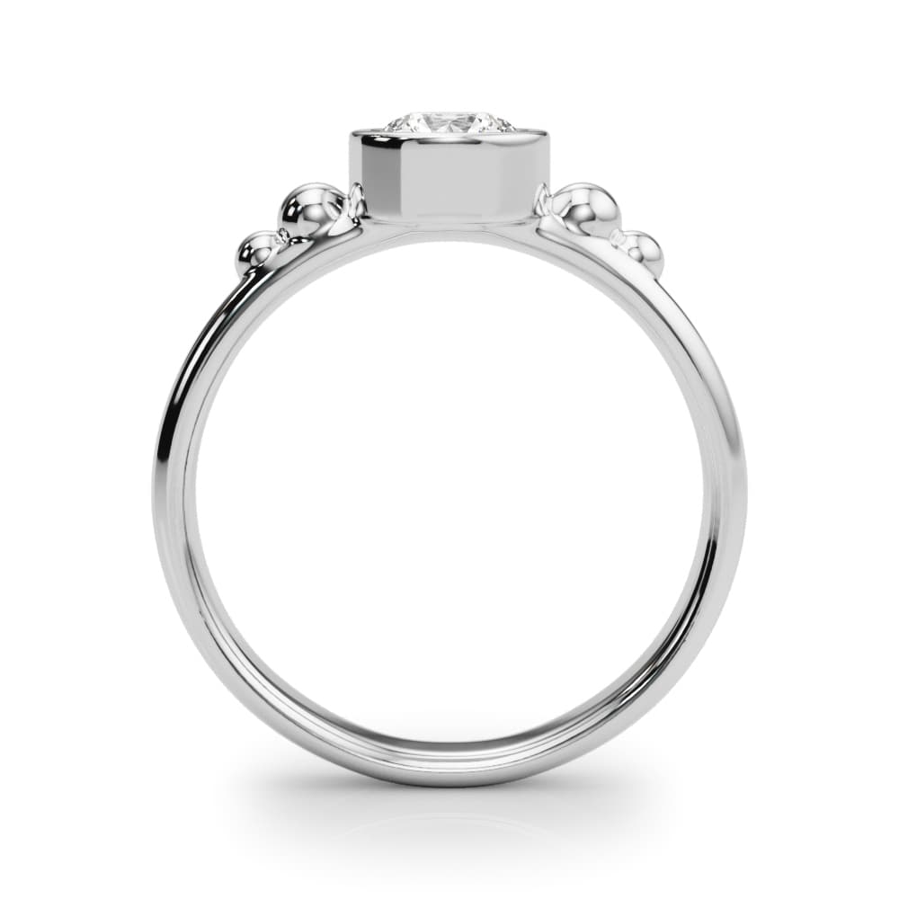 Bezel Set Fashion Ring (1/2 ct. tw.), Side view in white gold or platinum