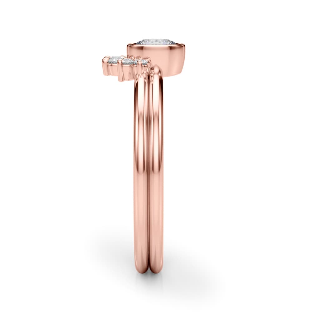 Fashion Ring Rounds (0.1 ct. tw.), Angle view in rose gold