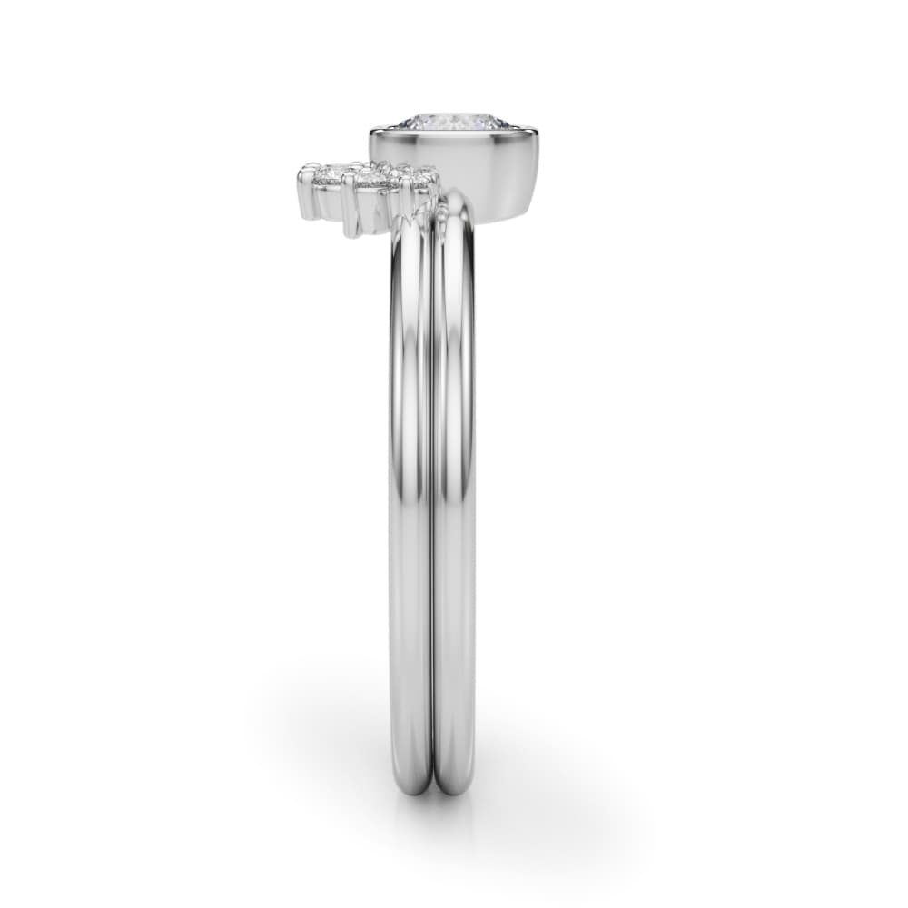 Fashion Ring Rounds (0.1 ct. tw.), Angle view in white gold or platinum