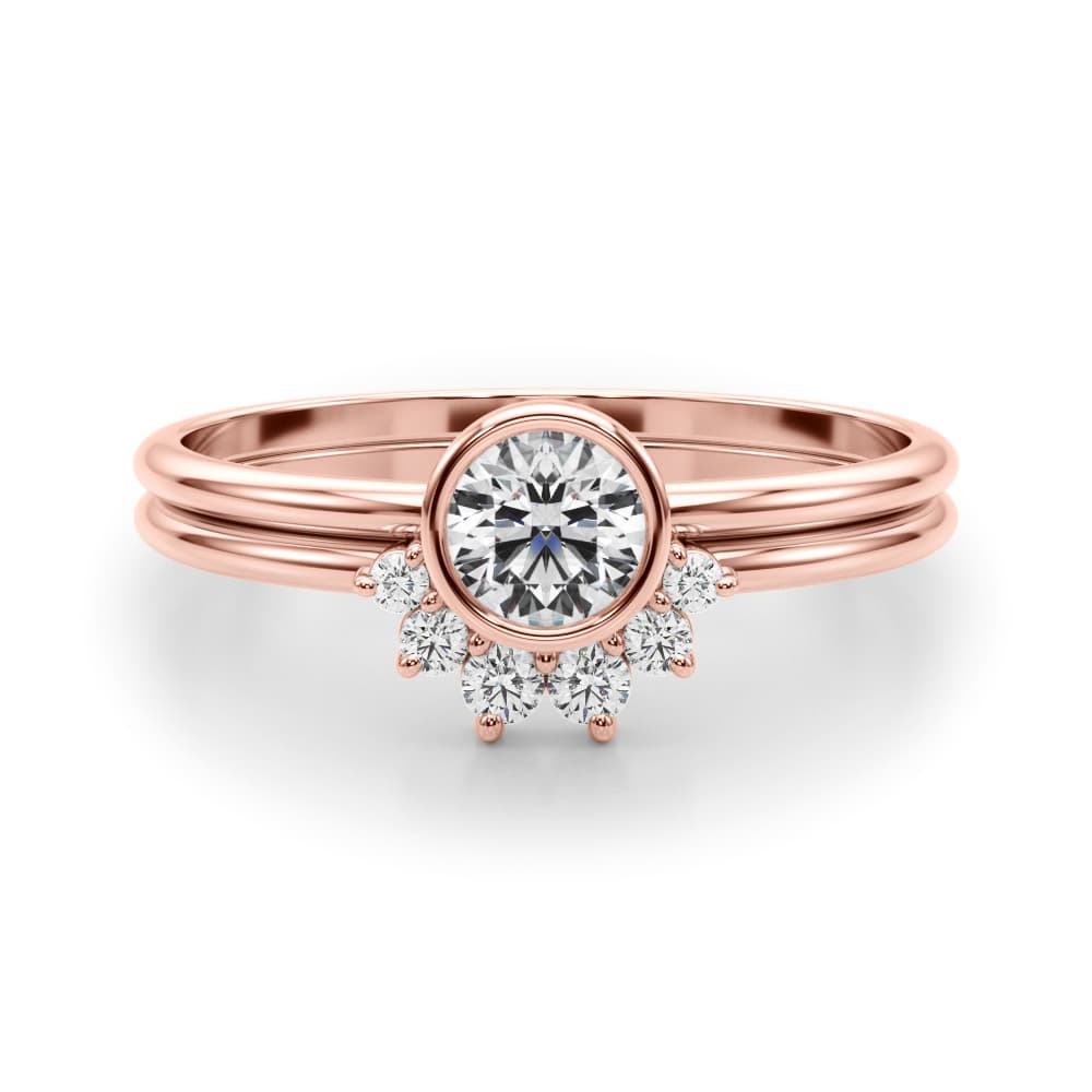 Fashion Ring Rounds (0.1 ct. tw.), On hand view in rose gold