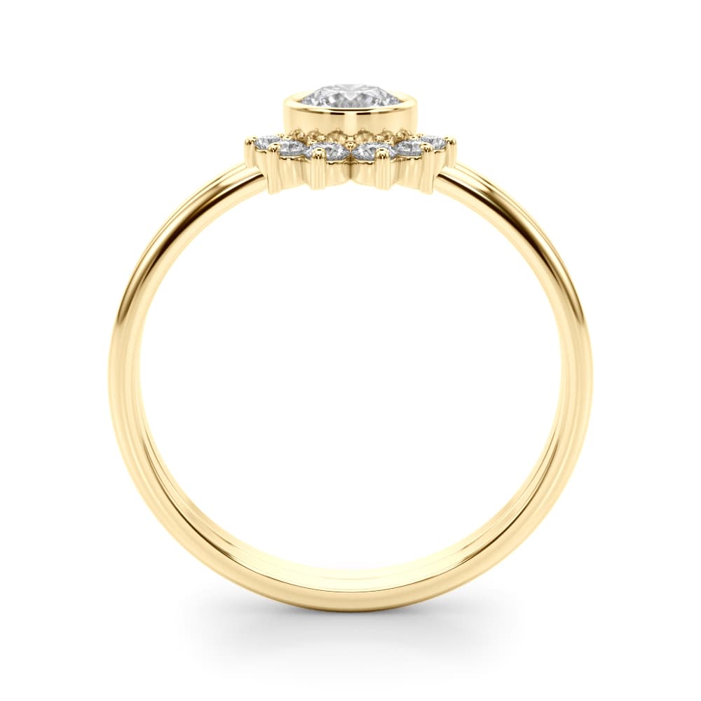 Fashion Ring Rounds (0.1 ct. tw.), Side view in yellow gold