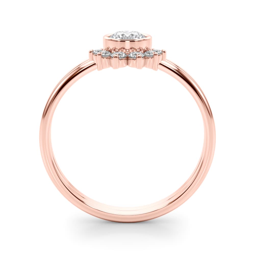 Fashion Ring Rounds (0.1 ct. tw.), Side view in rose gold