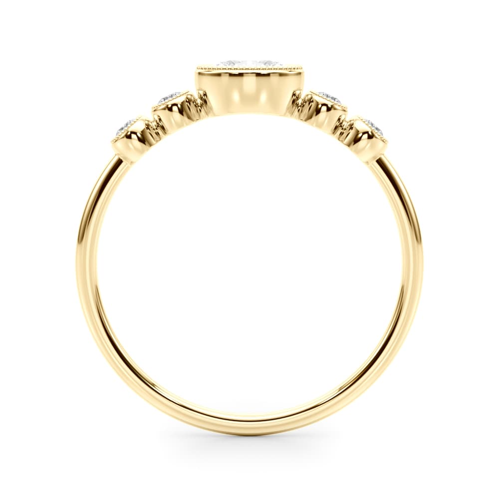 5 Stone Fashion Ring Ov ctr (0.07 ct. tw.), Side view in yellow gold