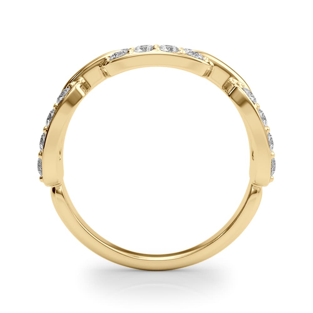 Lab-Grown Diamond Chain Fashion Ring (0.78 ct. tw.), Side view in yellow gold