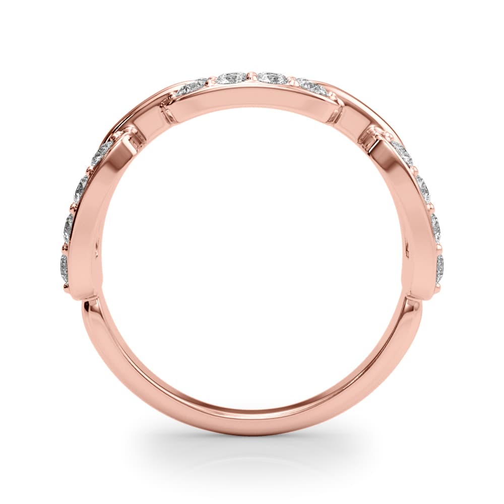 Lab-Grown Diamond Chain Fashion Ring (0.78 ct. tw.), Side view in rose gold
