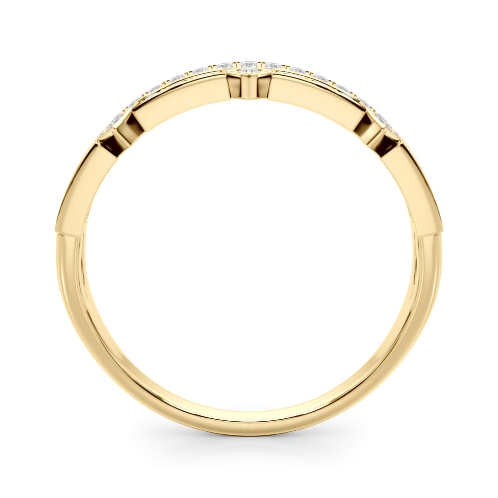 Double Row Lab-Grown Diamond Fashion Band (0.18 ct. tw.), Side view in yellow gold