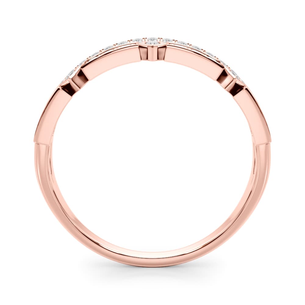 Double Row Lab-Grown Diamond Fashion Band (0.18 ct. tw.), Side view in rose gold