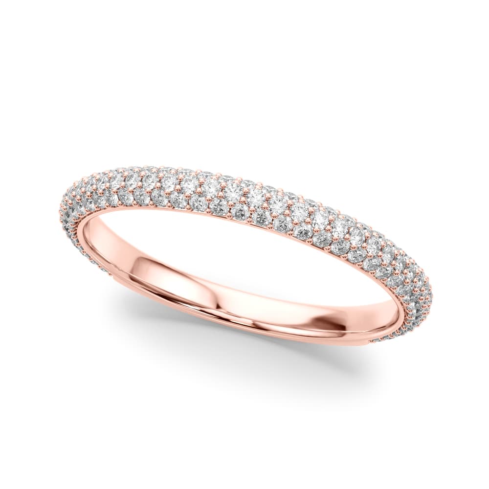 Lab-Grown Diamond Pavé Band (1/2 ct. tw.), Front view in rose gold