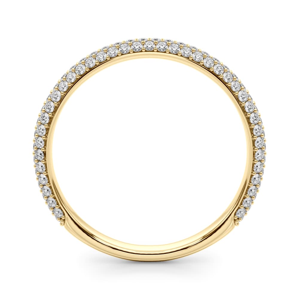 Lab-Grown Diamond Pavé Band (1/2 ct. tw.), Side view in yellow gold