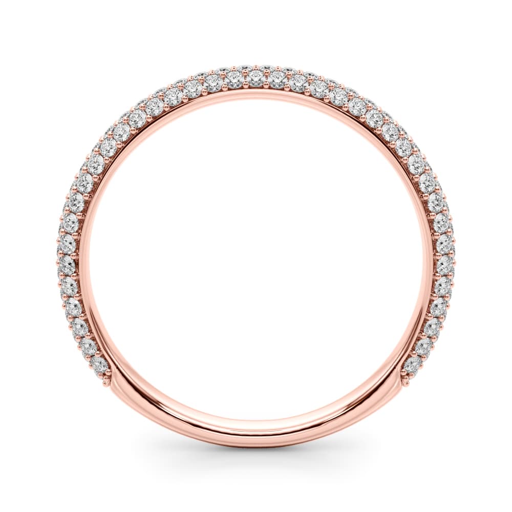 Lab-Grown Diamond Pavé Band (1/2 ct. tw.), Side view in rose gold