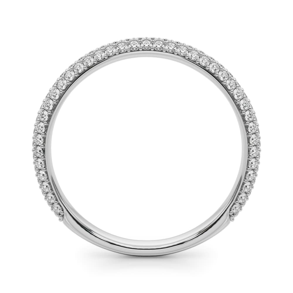 Lab-Grown Diamond Pavé Band (1/2 ct. tw.), Side view in white gold or platinum