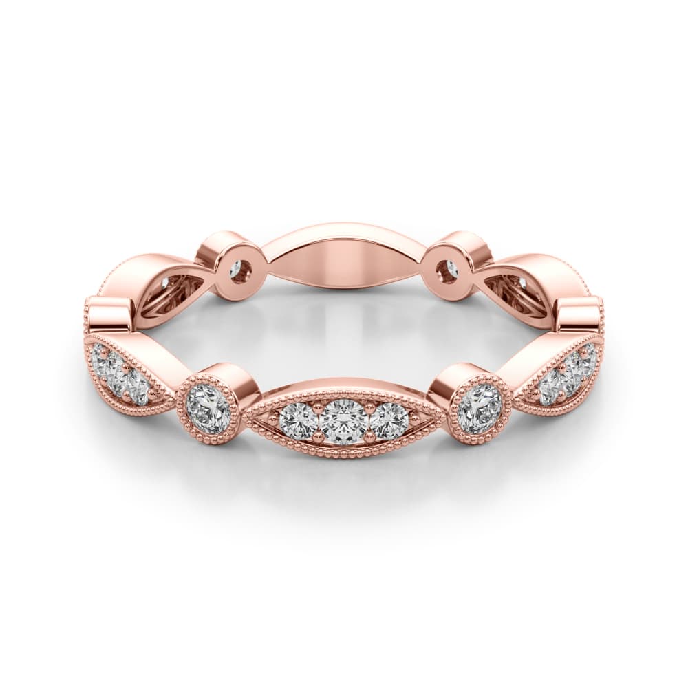 Eternity Stackable Fashion Ring (1/3 ct. tw.), On hand view in rose gold