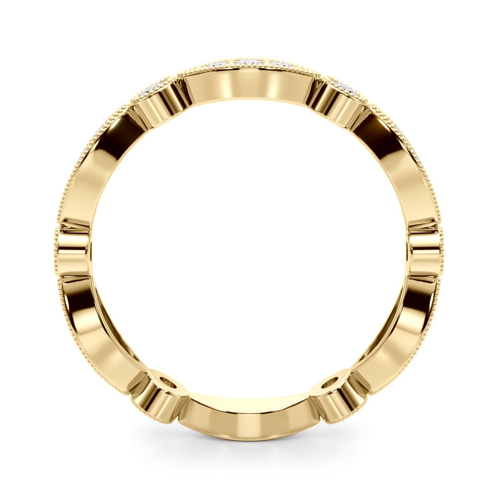 Eternity Stackable Fashion Ring (1/3 ct. tw.), Side view in yellow gold