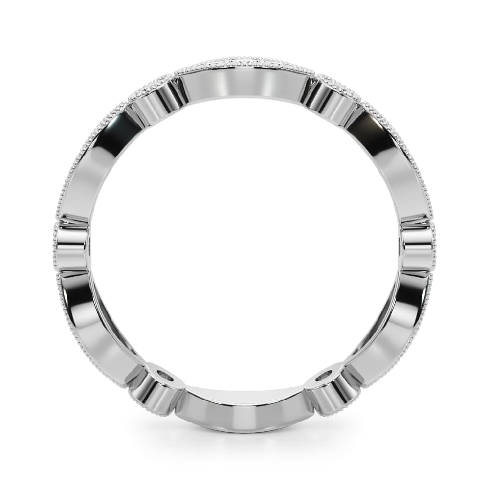 Eternity Stackable Fashion Ring (1/3 ct. tw.), Side view in white gold or platinum