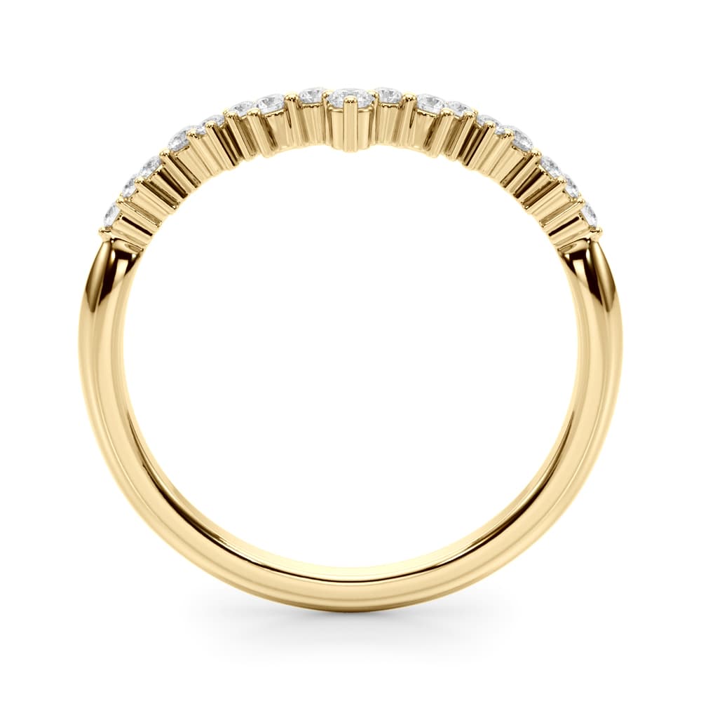 Scatter Round Curved Fashion Rings (0.18 ct. tw.), Side view in yellow gold