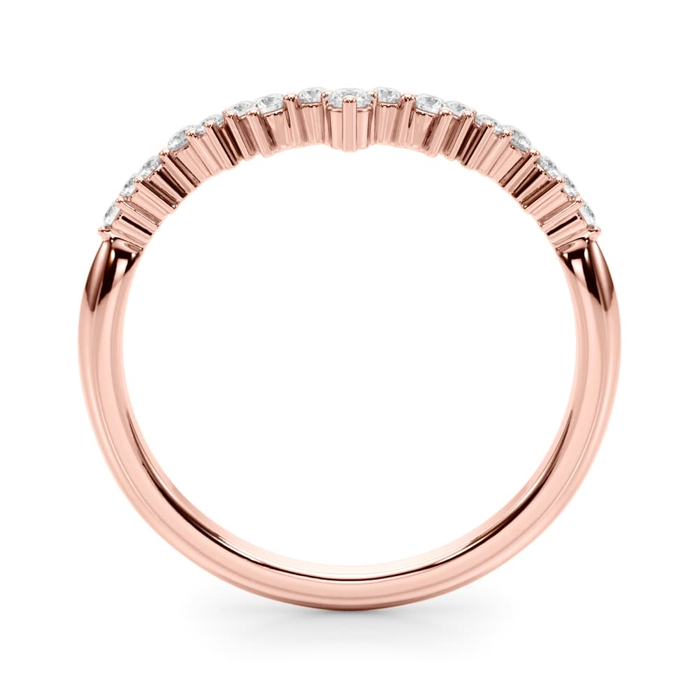 Scatter Round Curved Fashion Rings (0.18 ct. tw.), Side view in rose gold