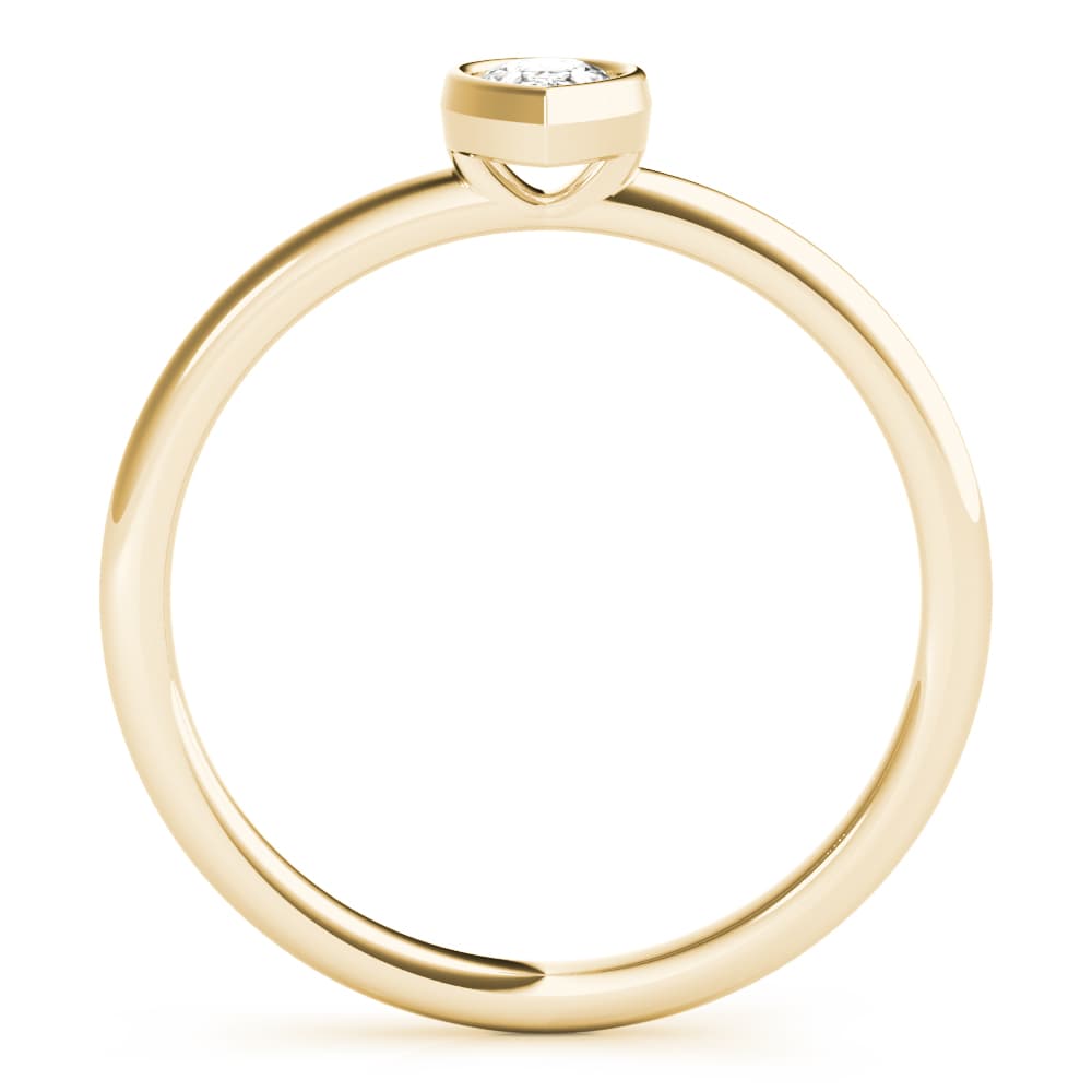 Pear Solitaire Bezel Set Fashion Band (1/2 ct. tw.), Side view in yellow gold