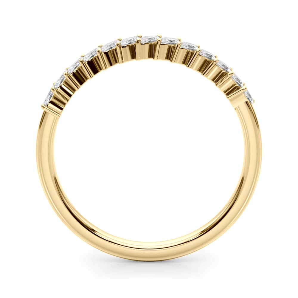 Marquise Wedding Bands (3/8 ct. tw.), Side view in yellow gold