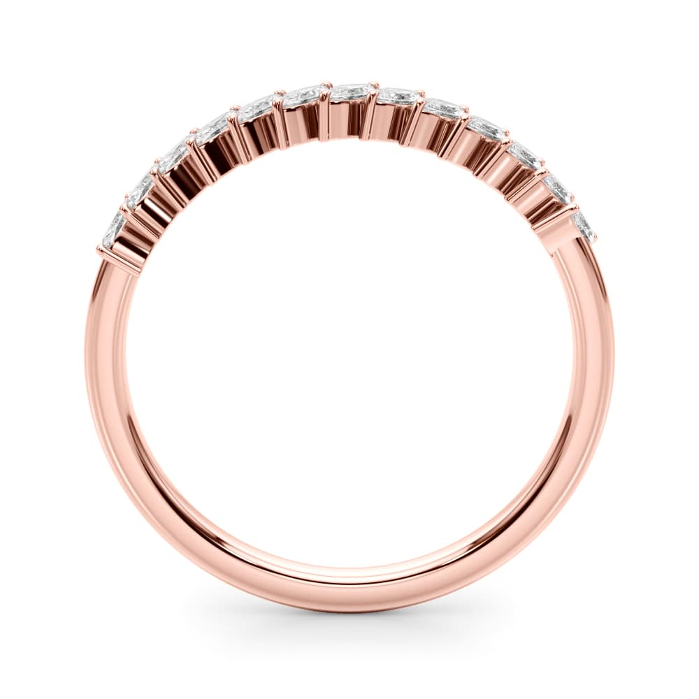 Marquise Wedding Bands (3/8 ct. tw.), Side view in rose gold