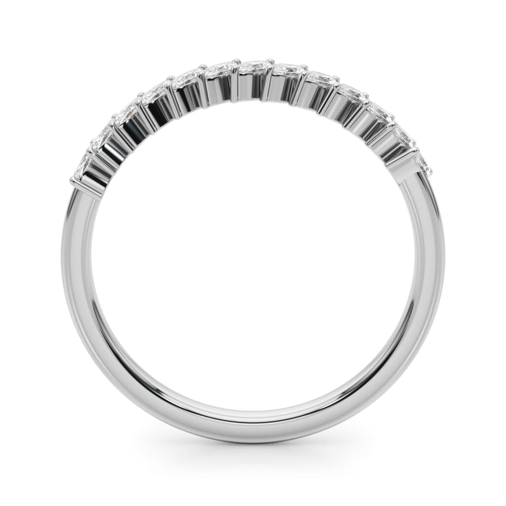 Marquise Wedding Bands (3/8 ct. tw.), Side view in white gold or platinum