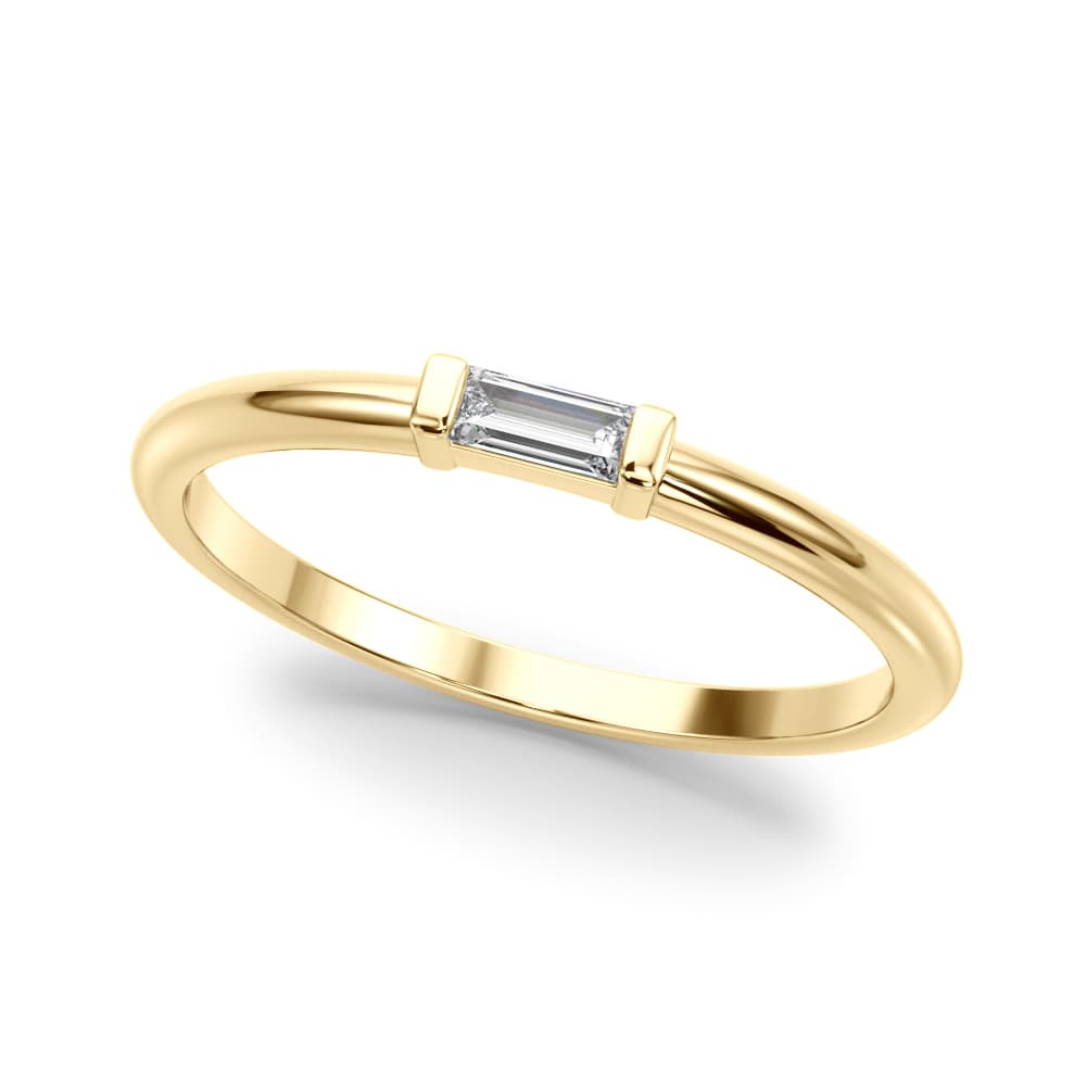 Lab-Grown Diamond East-West Baguette Ring (1/2 ct. tw.), Front view in yellow gold