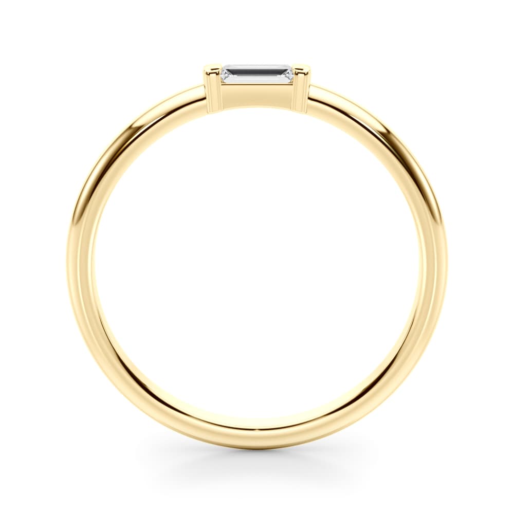 Lab-Grown Diamond East-West Baguette Ring (1/2 ct. tw.), Side view in yellow gold