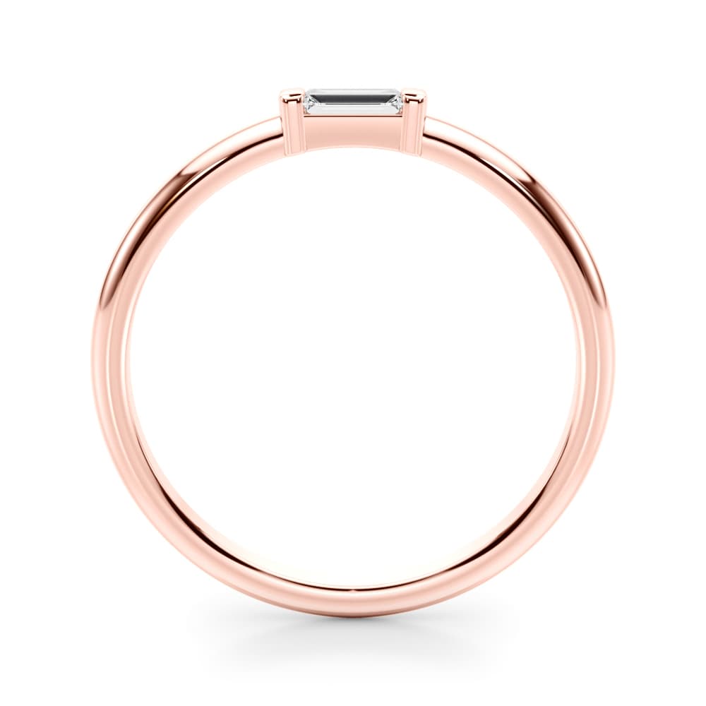 Lab-Grown Diamond East-West Baguette Ring (1/2 ct. tw.), Side view in rose gold