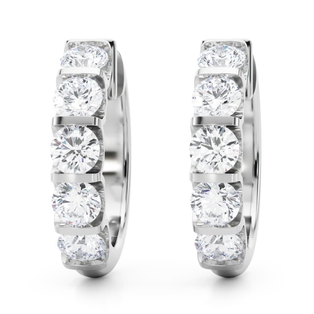 Lab-Grown Diamond Hoop Earrings — View 1