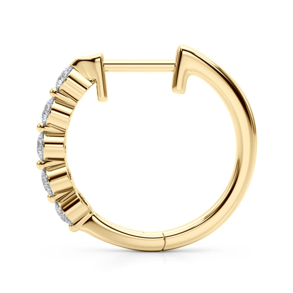 Classic Hoop Earrings (1 ct. tw.), Side view in yellow gold