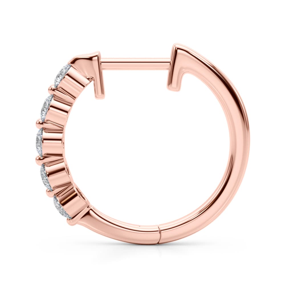 Classic Hoop Earrings (1 ct. tw.), Side view in rose gold