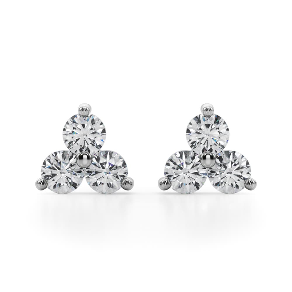 40342-1/2 Earrings 3 Stone — View 1