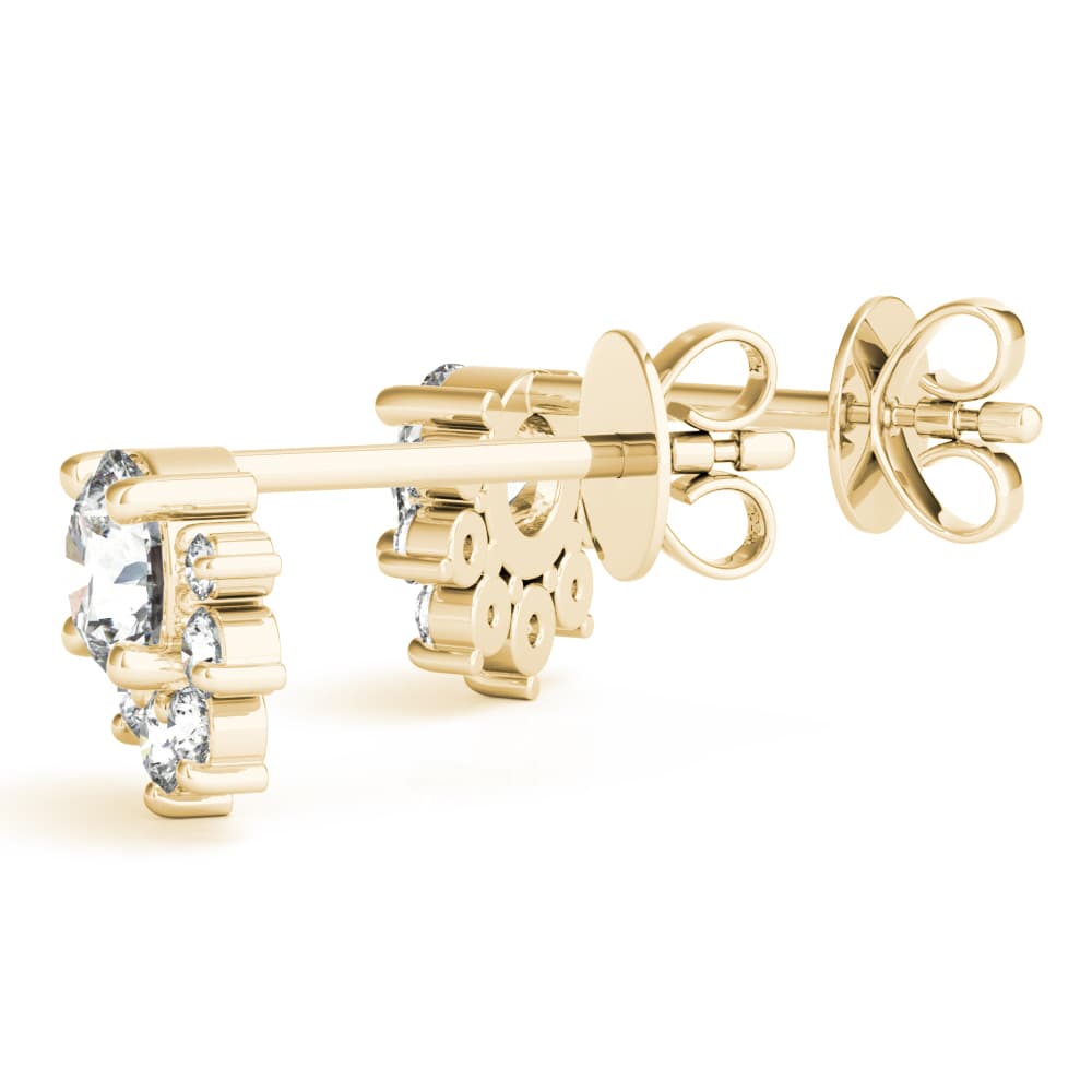 Halo Fashion Earrings (0.2 ct. tw.), On hand view in yellow gold