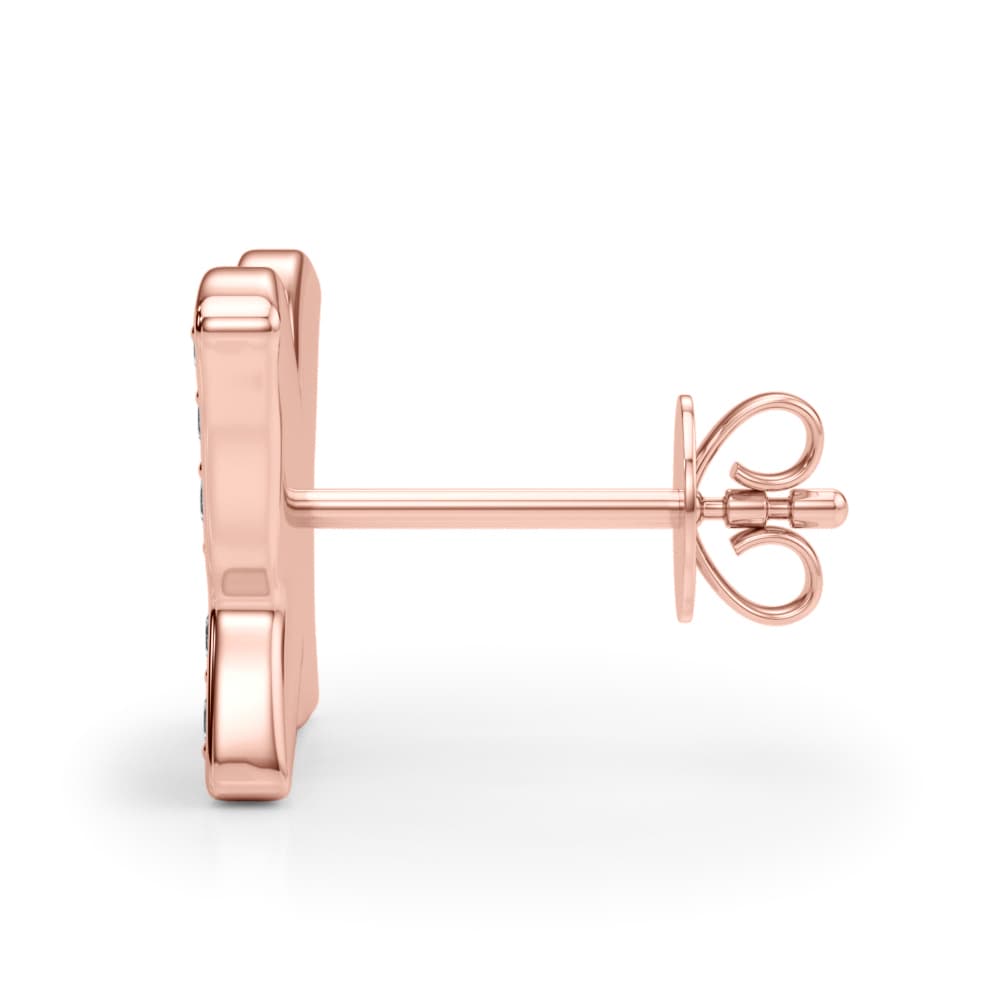 Modern Butterfly Earrings (5/8 ct. tw.), Side view in rose gold