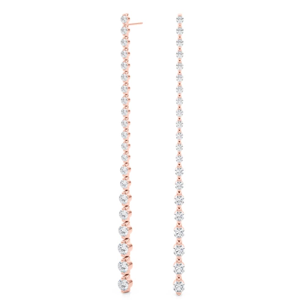 Graduating Drop Earrings (4 1/2 ct. tw.), Angle view in rose gold