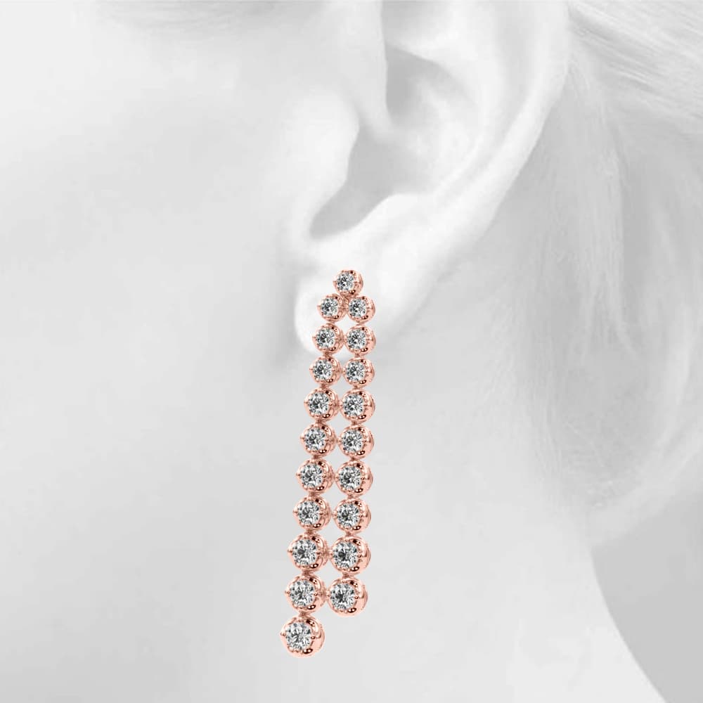 41114 (4.46 ct. tw.), Top view in rose gold