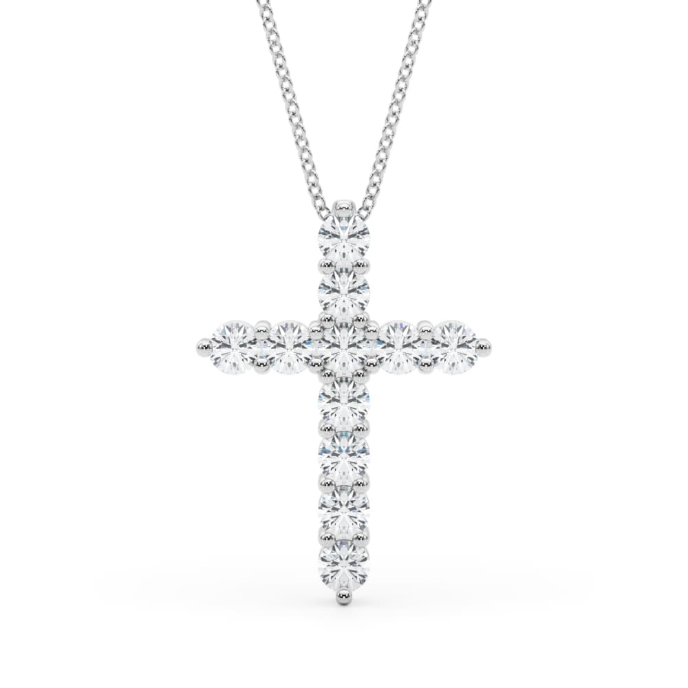 Lab-Grown Diamond Cross Pendant — View 1