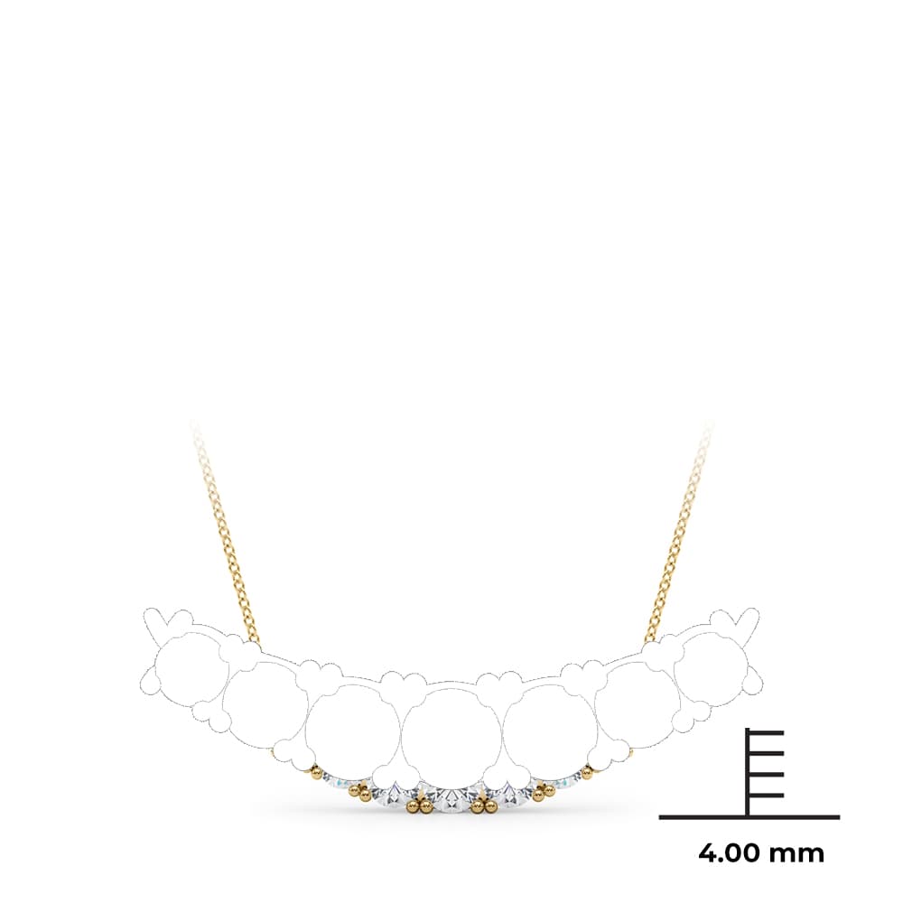 Lab-Grown Diamond Curved Bar Pendant (1 1/3 ct. tw.), On hand view in yellow gold