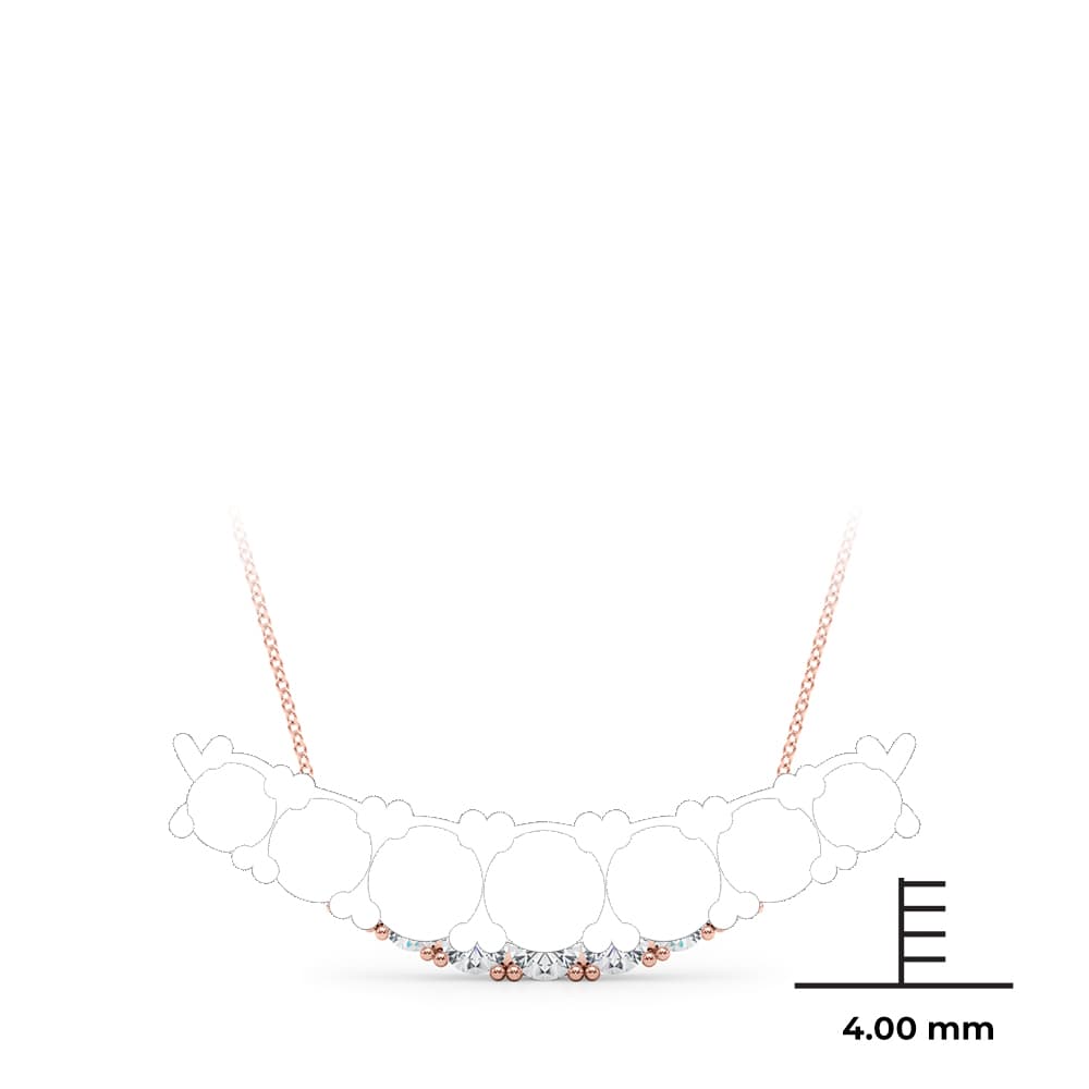 Graduated Pendant Necklace (0.94 ct. tw.), On hand view in rose gold
