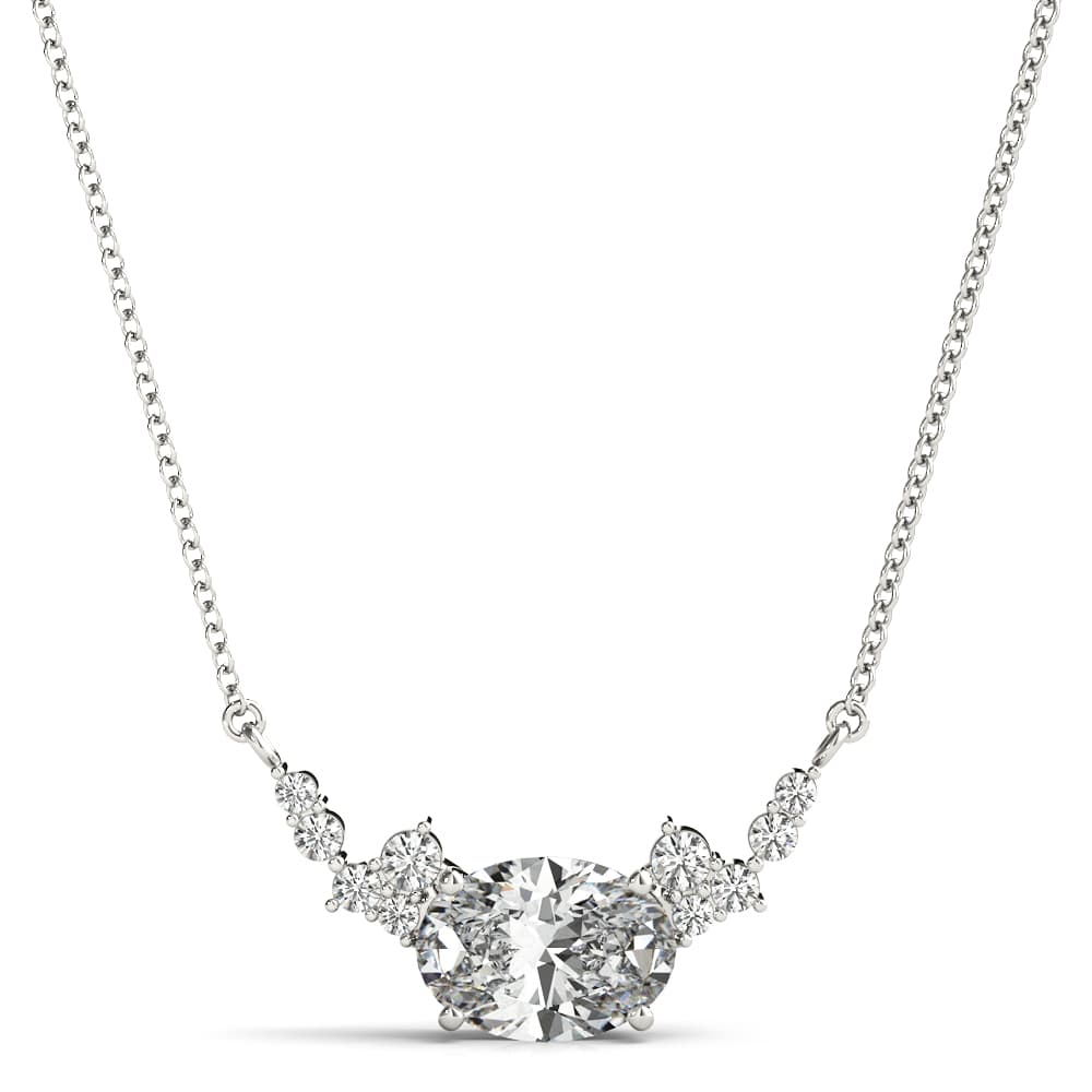 Oval Shape Cluster Pendant — View 1