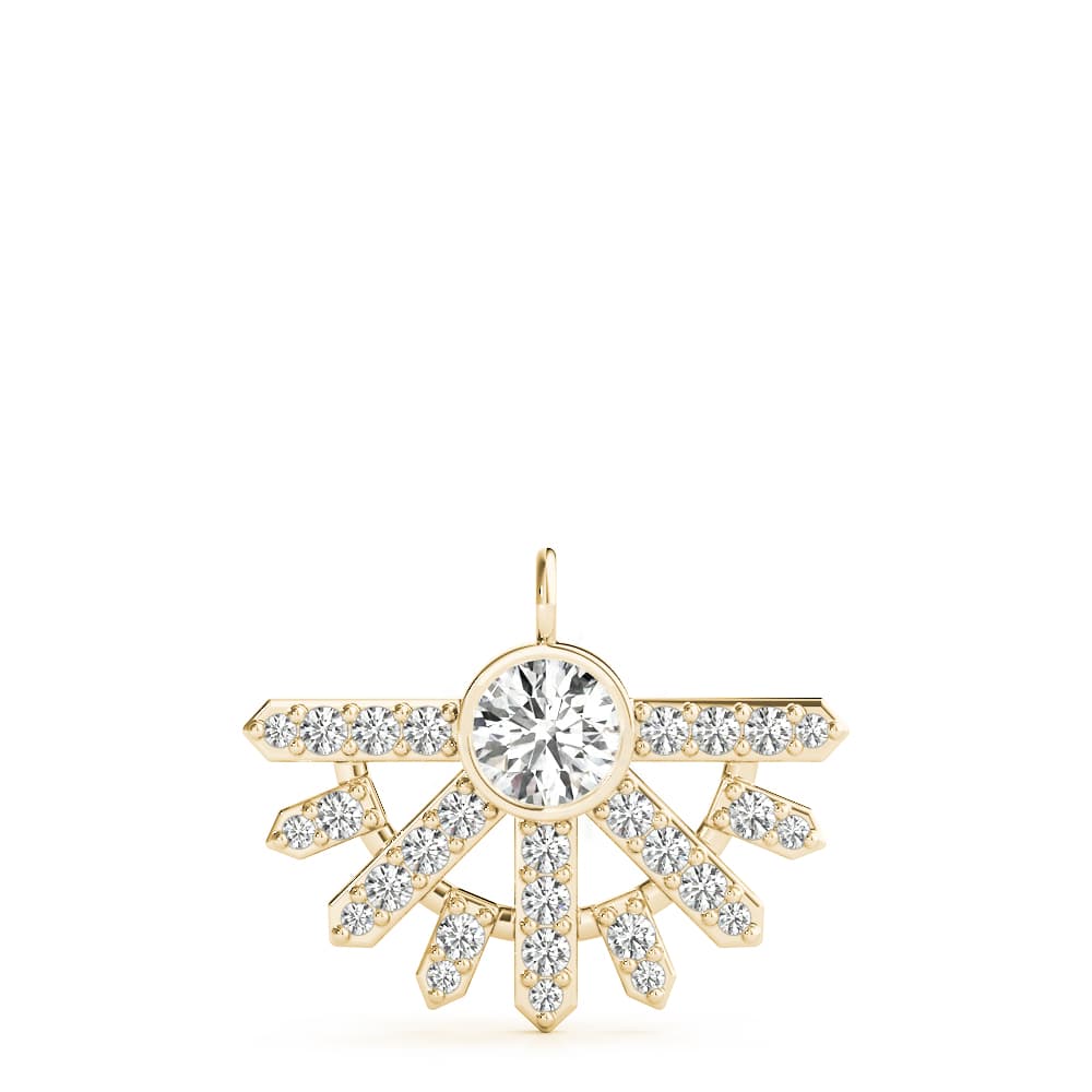 With CHGCBL003 (1/4 ct. tw.), On hand view in yellow gold