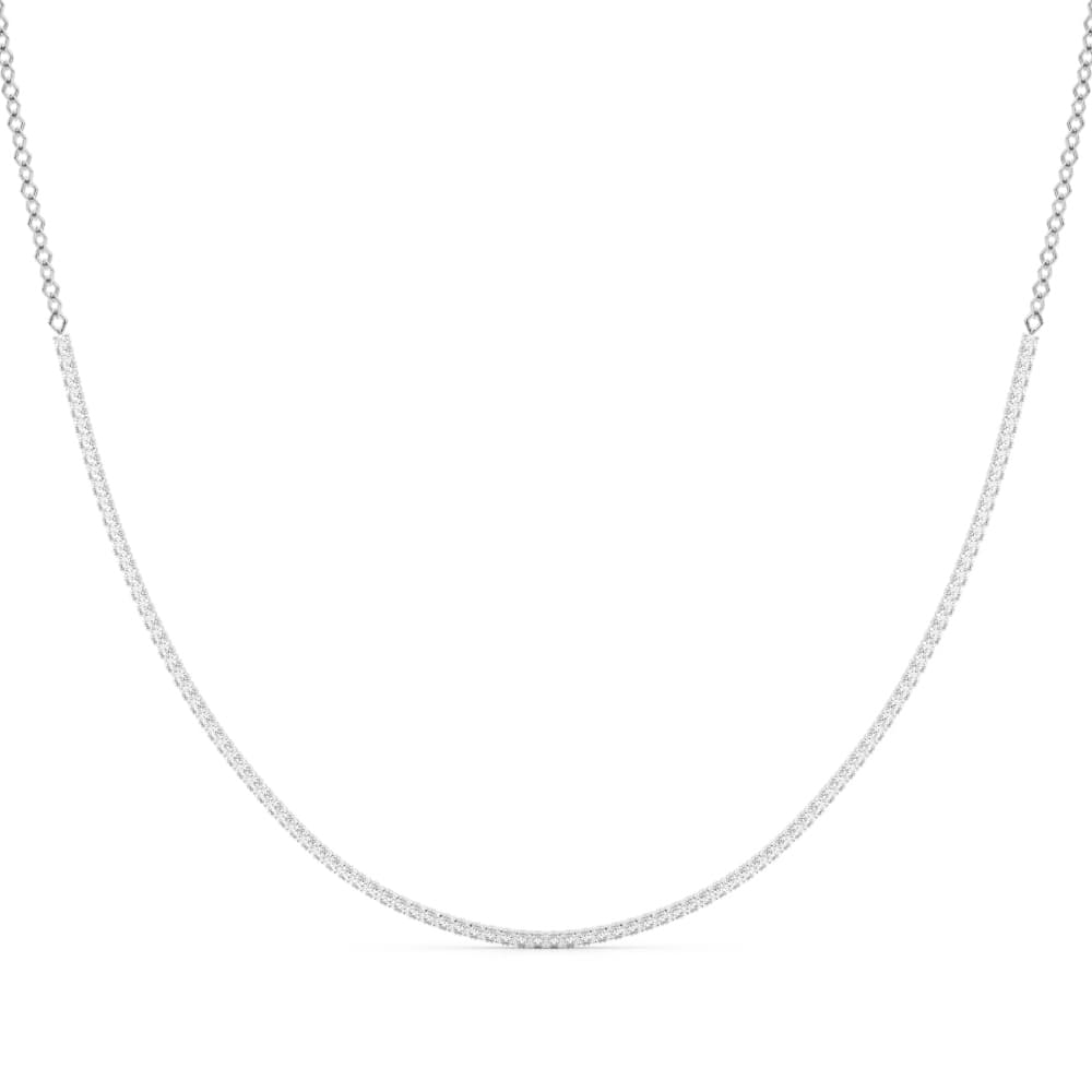 Lab-Grown Diamond Half Tennis Necklace — View 1