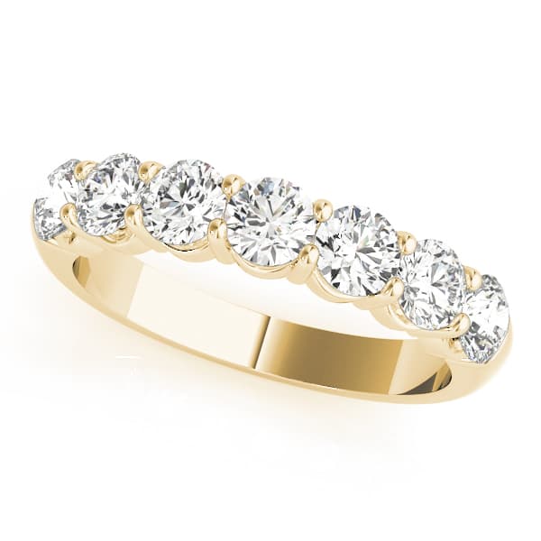 .12 Pt Round Prong Anniversary (1.2 ct. tw.), Front view in yellow gold