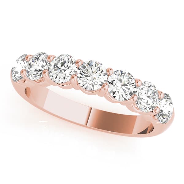 .10 Pt Round Prong Anniversary (1 ct. tw.), Front view in rose gold