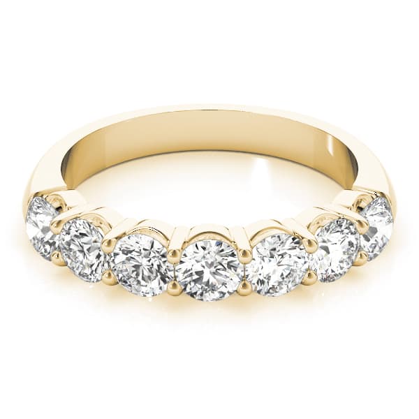 .12 Pt Round Prong Anniversary (1.2 ct. tw.), On hand view in yellow gold