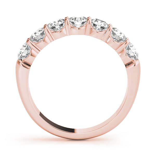 .10 Pt Round Prong Anniversary (1 ct. tw.), Side view in rose gold
