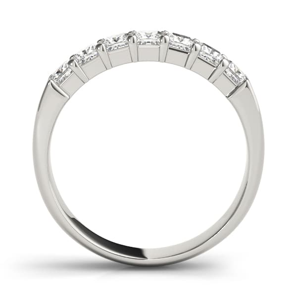 3.3mm Sq Prong Anniversary (2.2 ct. tw.), Side view in white gold or platinum