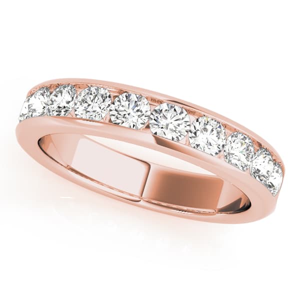 .35 Pt Round Channel Anniversary (2.45 ct. tw.), Front view in rose gold